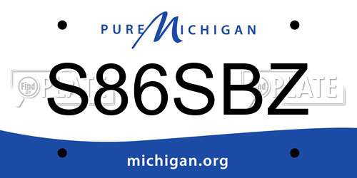 S86SBZ Michigan License Plate