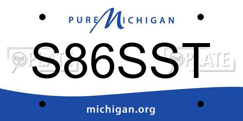 S86SST Michigan License Plate