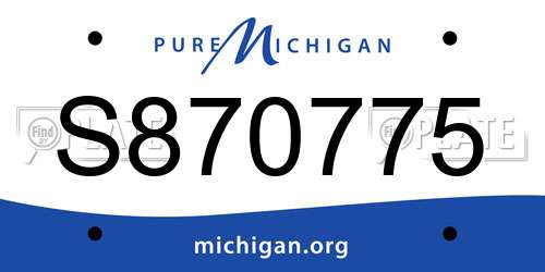 S870775 Michigan License Plate