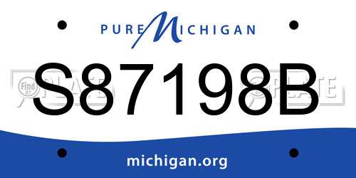S87198B Michigan License Plate