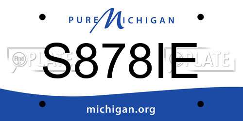S878IE Michigan License Plate