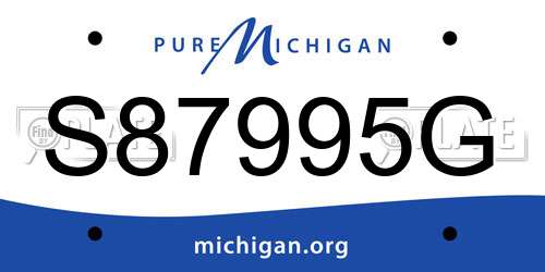 S87995G Michigan License Plate