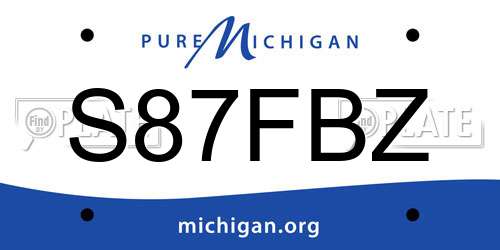S87FBZ Michigan License Plate