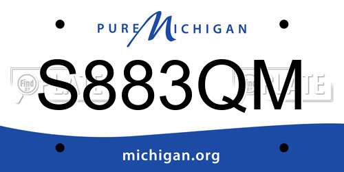 S883QM Michigan License Plate