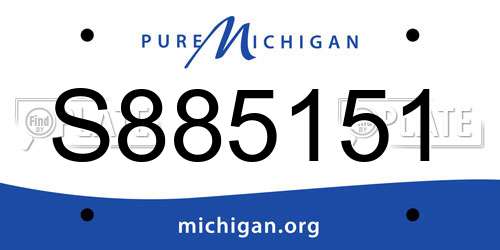 S885151 Michigan License Plate