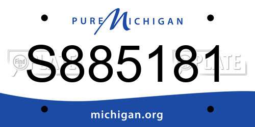 S885181 Michigan License Plate