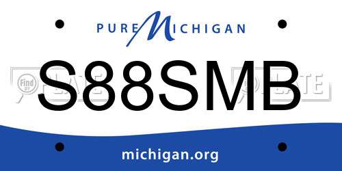 S88SMB Michigan License Plate