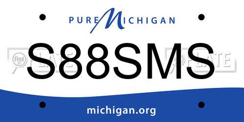 S88SMS Michigan License Plate