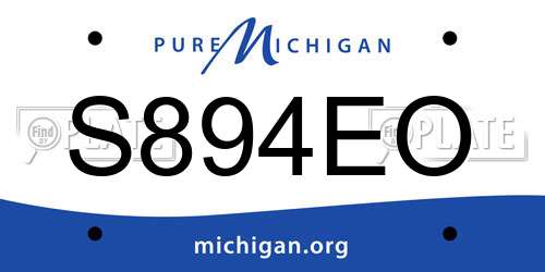 S894EO Michigan License Plate