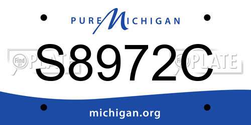 S8972C Michigan License Plate