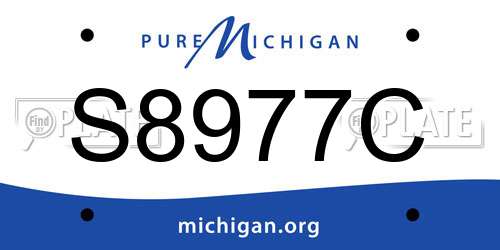 S8977C Michigan License Plate