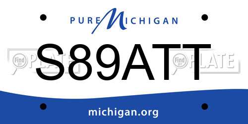 S89ATT Michigan License Plate