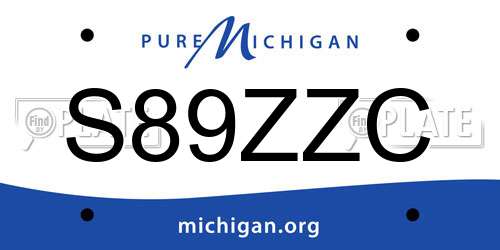 S89ZZC Michigan License Plate
