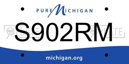 S902RM Michigan License Plate