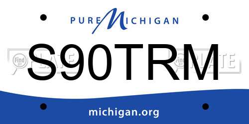 S90TRM Michigan License Plate