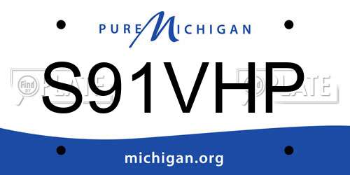 S91VHP Michigan License Plate