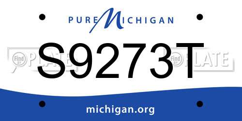 S9273T Michigan License Plate