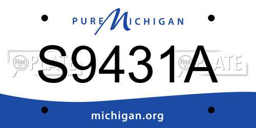 S9431A Michigan License Plate