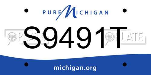 S9491T Michigan License Plate