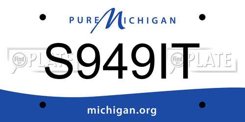 S949IT Michigan License Plate