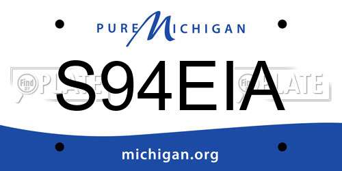 S94EIA Michigan License Plate