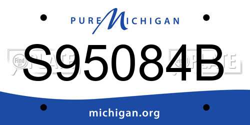 S95084B Michigan License Plate
