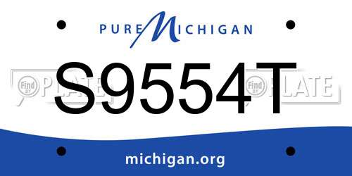 S9554T Michigan License Plate