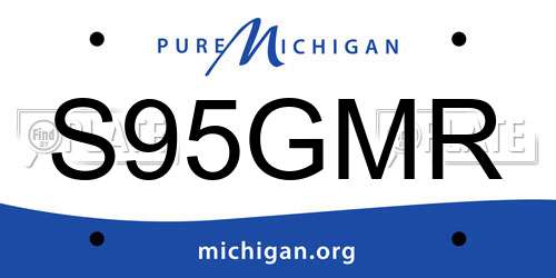 S95GMR Michigan License Plate
