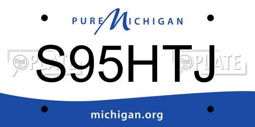 S95HTJ Michigan License Plate