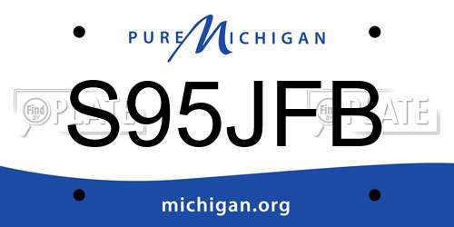 S95JFB Michigan License Plate