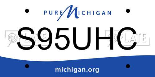 S95UHC Michigan License Plate