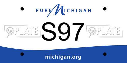 S97 Michigan License Plate