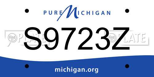 S9723Z Michigan License Plate