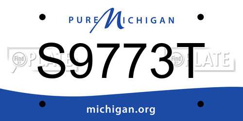 S9773T Michigan License Plate