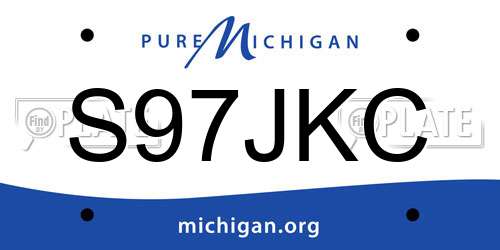 S97JKC Michigan License Plate