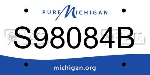 S98084B Michigan License Plate
