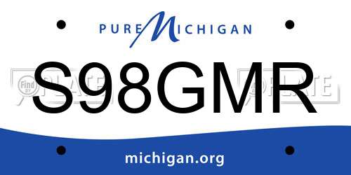 S98GMR Michigan License Plate
