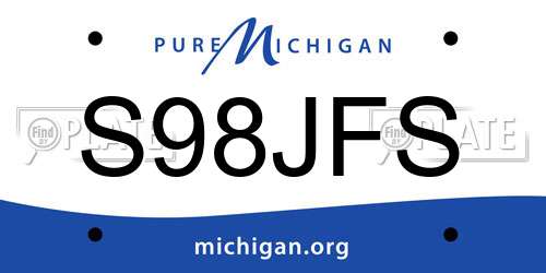S98JFS Michigan License Plate