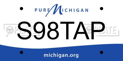 S98TAP Michigan License Plate