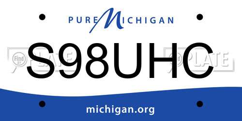 S98UHC Michigan License Plate