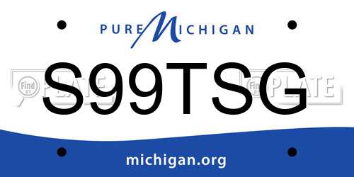 S99TSG Michigan License Plate