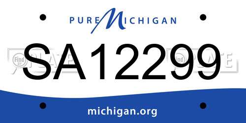 SA12299 Michigan License Plate