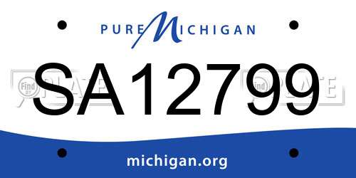 SA12799 Michigan License Plate