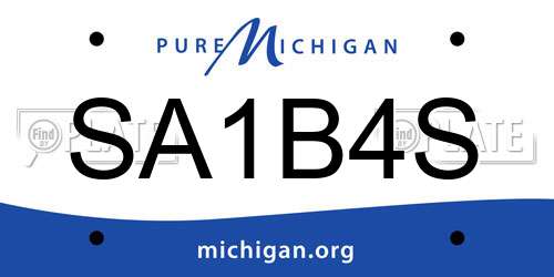 SA1B4S Michigan License Plate