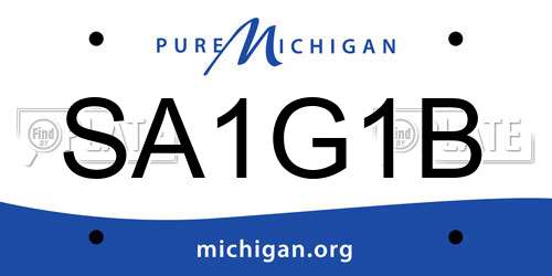 SA1G1B Michigan License Plate