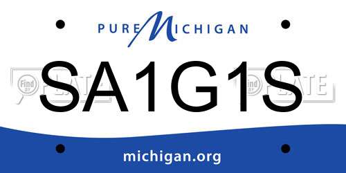 SA1G1S Michigan License Plate