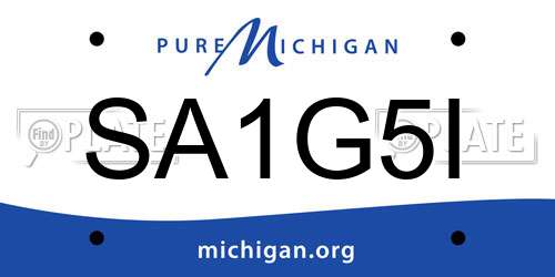 SA1G5I Michigan License Plate