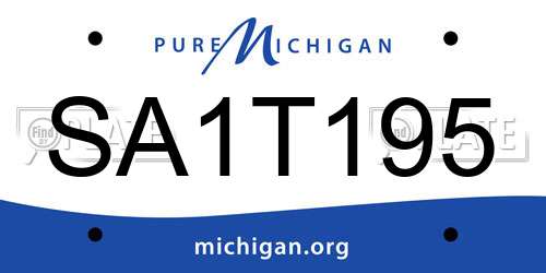 SA1T195 Michigan License Plate