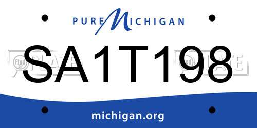 SA1T198 Michigan License Plate