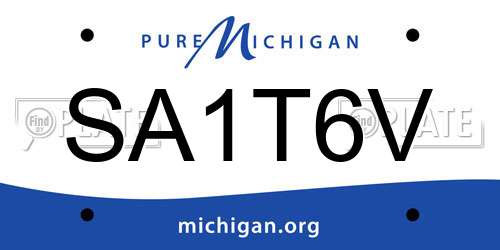 SA1T6V Michigan License Plate